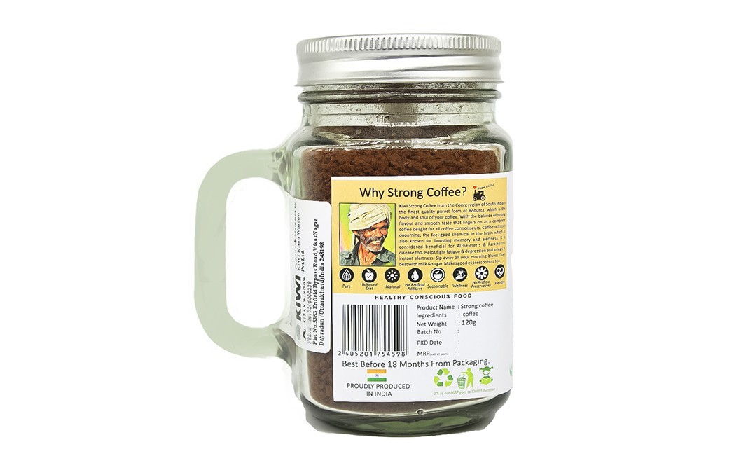 Kiwi Kisan Window Strong Coffee    Glass Jar  120 grams